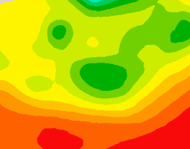 GDPS 500 millibar geopotential height 102 hour forecast chart for Canada based on 2026/08/06 1200Z data