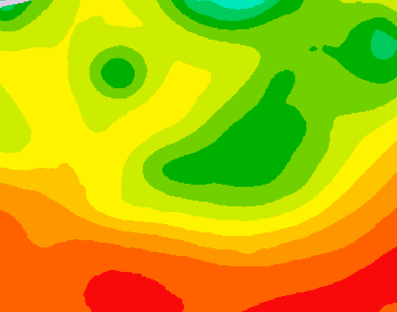 GDPS 500 millibar geopotential height 126 hour forecast chart for Canada based on 2026/08/06 1200Z data