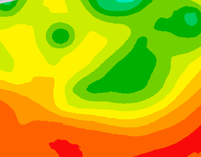 GDPS 500 millibar geopotential height 132 hour forecast chart for Canada based on 2026/08/06 1200Z data