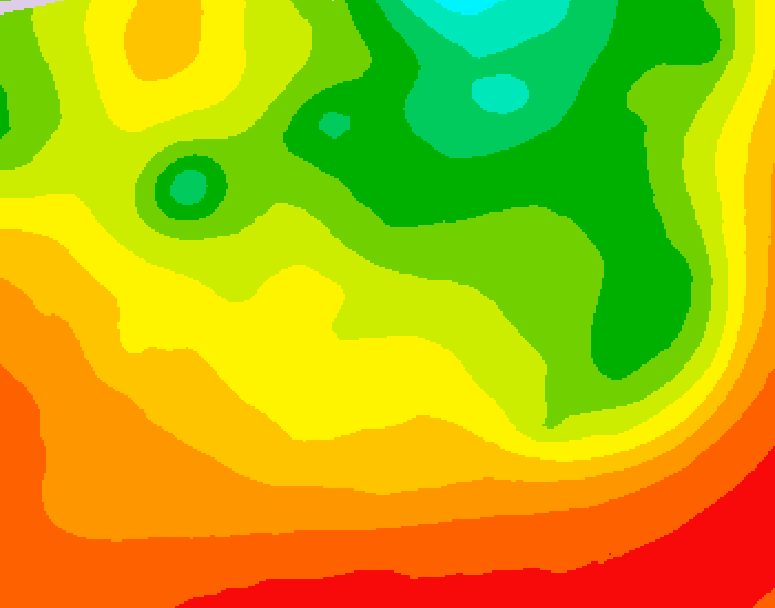 GDPS 500 millibar geopotential height 222 hour forecast chart for Canada based on 2026/08/06 1200Z data