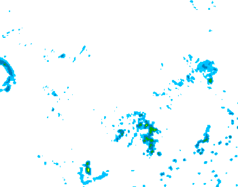 GDPS precipitation 156 hour forecast chart for Canada based on 2026/08/06 1200Z data