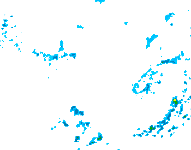 GDPS precipitation 210 hour forecast chart for Canada based on 2026/08/06 1200Z data