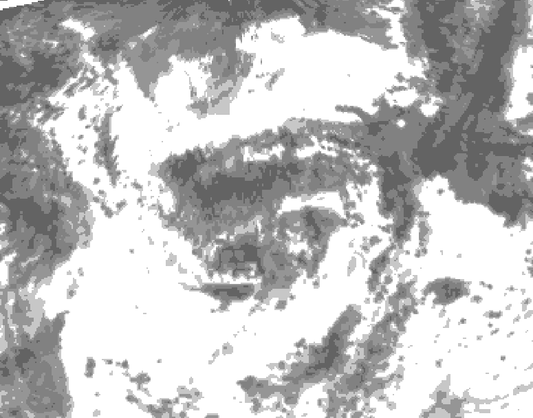 GDPS total cloud 024 hour forecast chart for Canada based on 2026/08/06 0000Z data