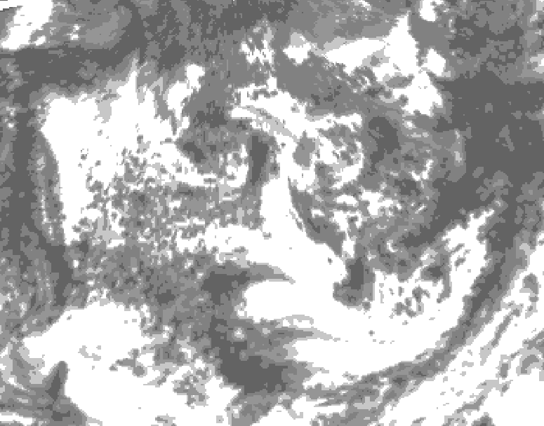 GDPS total cloud 216 hour forecast chart for Canada based on 2026/08/06 0000Z data