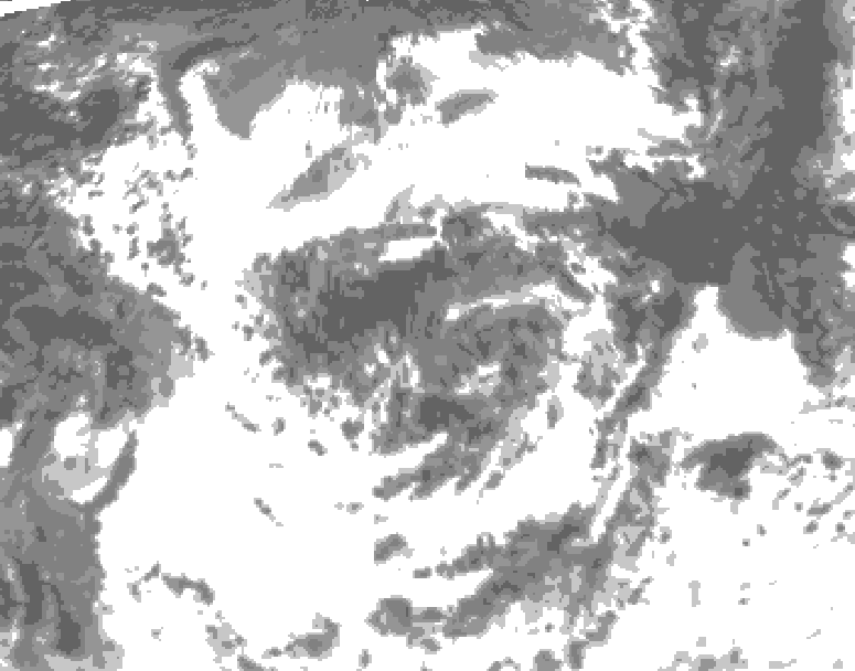 GDPS total cloud 018 hour forecast chart for Canada based on 2026/08/06 1200Z data