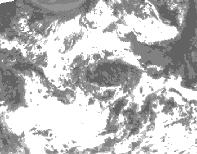 GDPS total cloud 042 hour forecast chart for Canada based on 2026/08/06 1200Z data