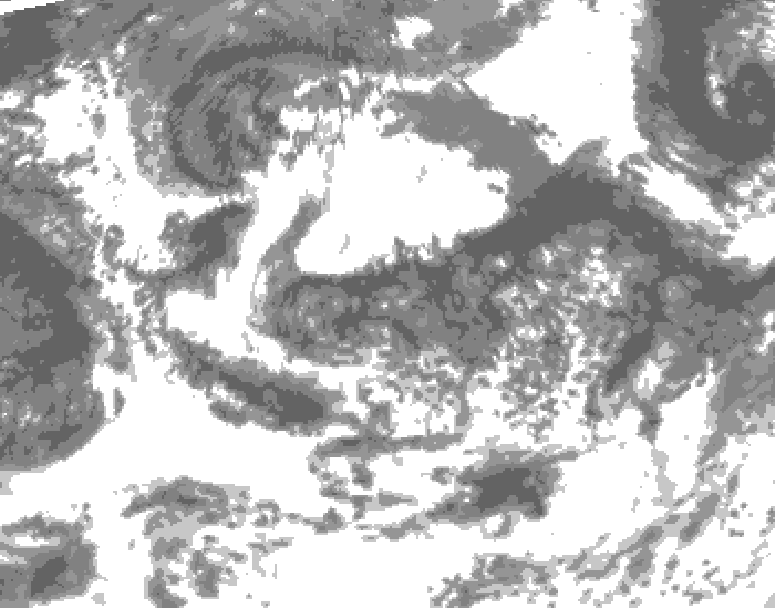 GDPS total cloud 126 hour forecast chart for Canada based on 2026/08/06 1200Z data
