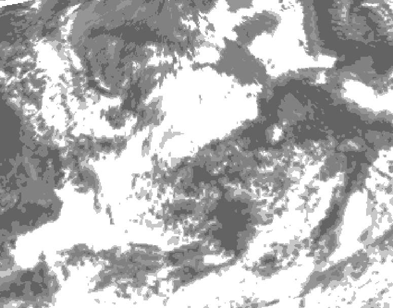 GDPS total cloud 150 hour forecast chart for Canada based on 2026/08/06 1200Z data