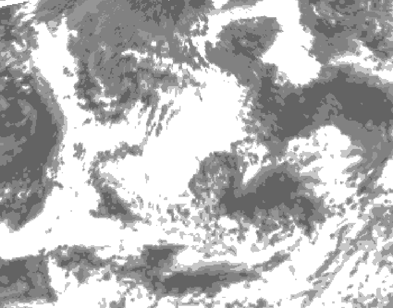 GDPS total cloud 174 hour forecast chart for Canada based on 2026/08/06 1200Z data