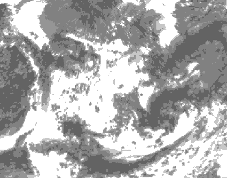 GDPS total cloud 192 hour forecast chart for Canada based on 2026/08/06 1200Z data