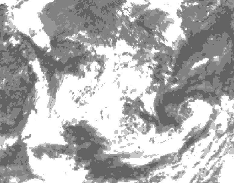 GDPS total cloud 198 hour forecast chart for Canada based on 2026/08/06 1200Z data