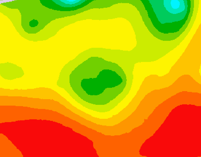 GDPS 500 millibar geopotential height 024 hour forecast chart for Canada based on 2026/08/07 0000Z data