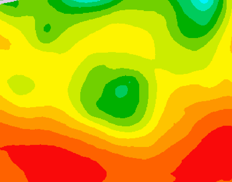 GDPS 500 millibar geopotential height 024 hour forecast chart for Canada based on 2026/08/07 1200Z data