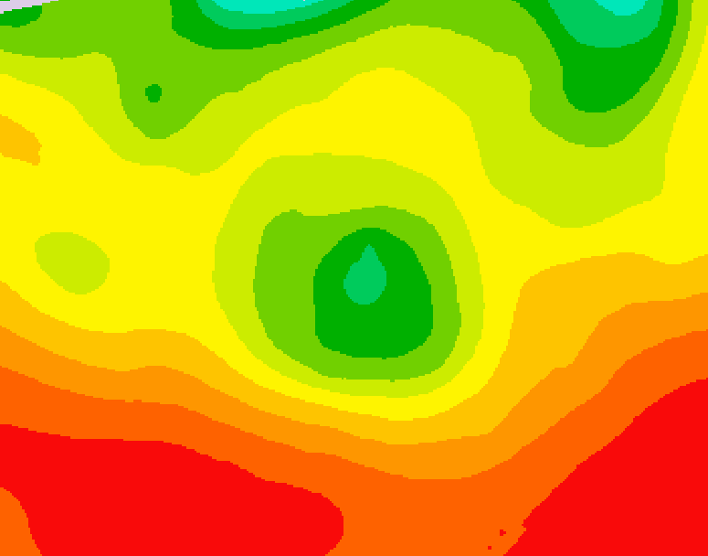 GDPS 500 millibar geopotential height 030 hour forecast chart for Canada based on 2026/08/07 1200Z data