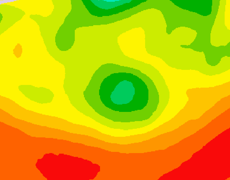GDPS 500 millibar geopotential height 054 hour forecast chart for Canada based on 2026/08/07 1200Z data