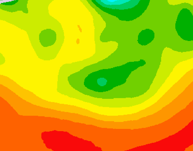 GDPS 500 millibar geopotential height 102 hour forecast chart for Canada based on 2026/08/07 1200Z data