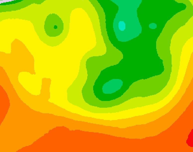 GDPS 500 millibar geopotential height 132 hour forecast chart for Canada based on 2026/08/07 1200Z data