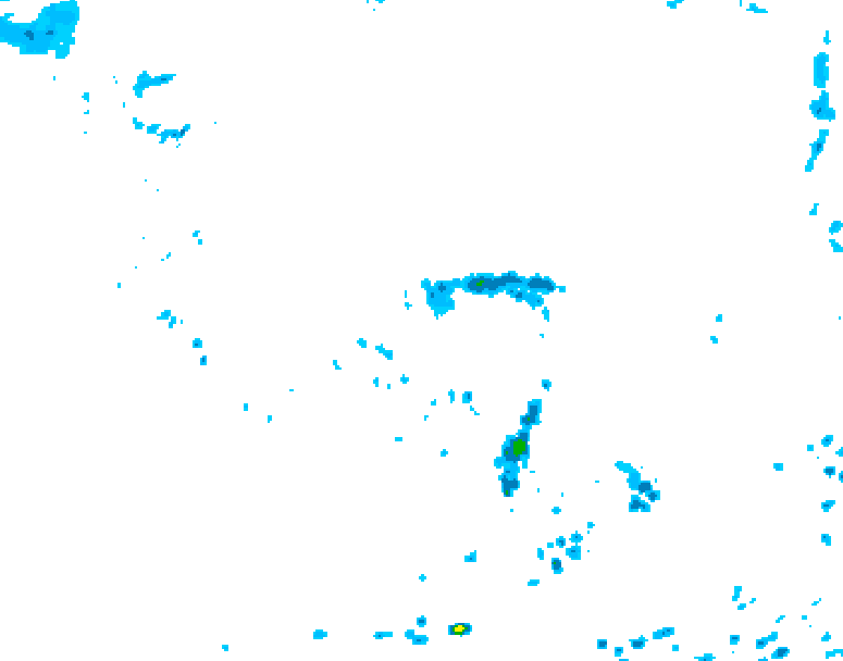 GDPS precipitation 018 hour forecast chart for Canada based on 2026/08/07 1200Z data