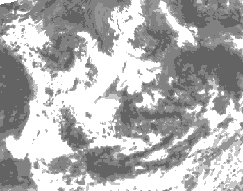GDPS total cloud 156 hour forecast chart for Canada based on 2026/08/07 0000Z data