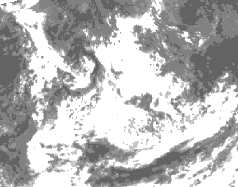 GDPS total cloud 210 hour forecast chart for Canada based on 2026/08/07 0000Z data