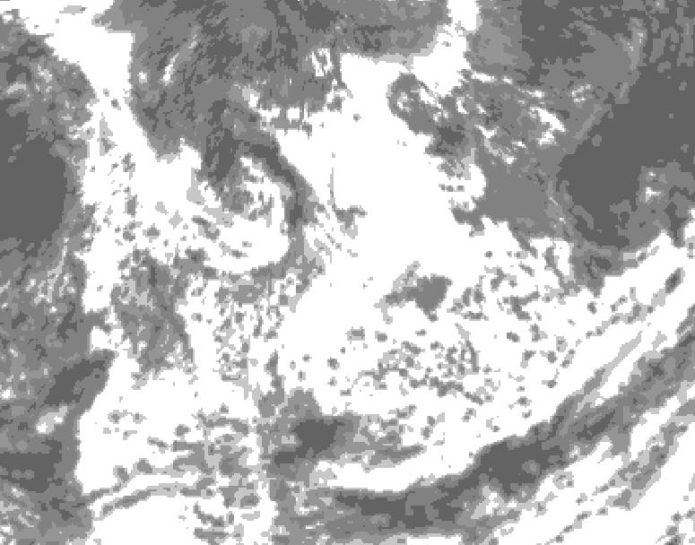 GDPS total cloud 216 hour forecast chart for Canada based on 2026/08/07 0000Z data