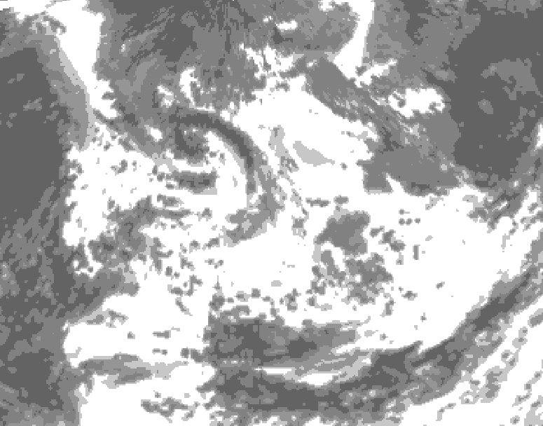 GDPS total cloud 228 hour forecast chart for Canada based on 2026/08/07 0000Z data