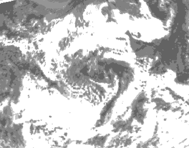 GDPS total cloud 012 hour forecast chart for Canada based on 2026/08/07 1200Z data