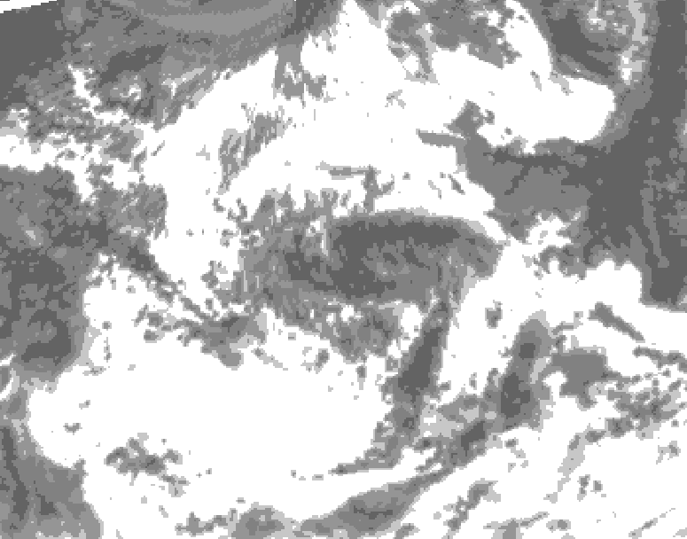 GDPS total cloud 018 hour forecast chart for Canada based on 2026/08/07 1200Z data