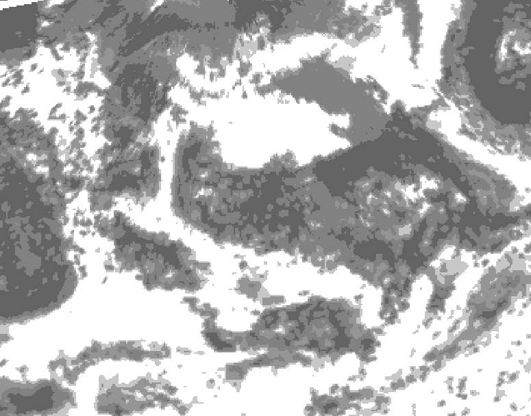 GDPS total cloud 096 hour forecast chart for Canada based on 2026/08/07 1200Z data
