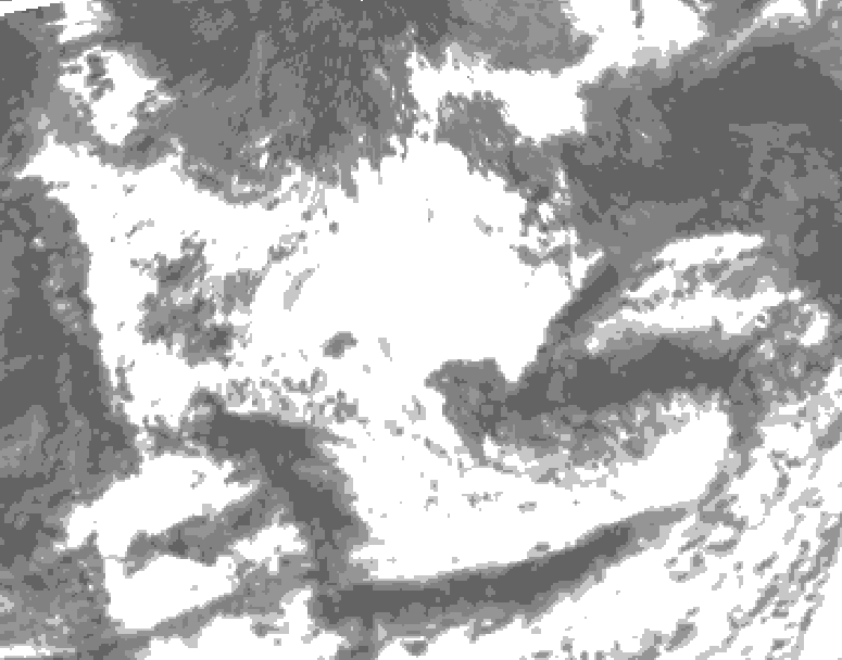 GDPS total cloud 174 hour forecast chart for Canada based on 2026/08/07 1200Z data