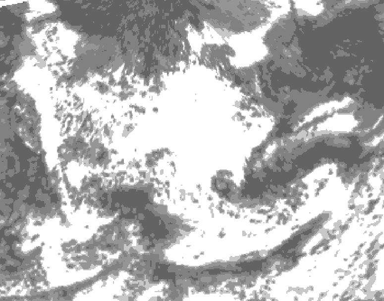 GDPS total cloud 180 hour forecast chart for Canada based on 2026/08/07 1200Z data