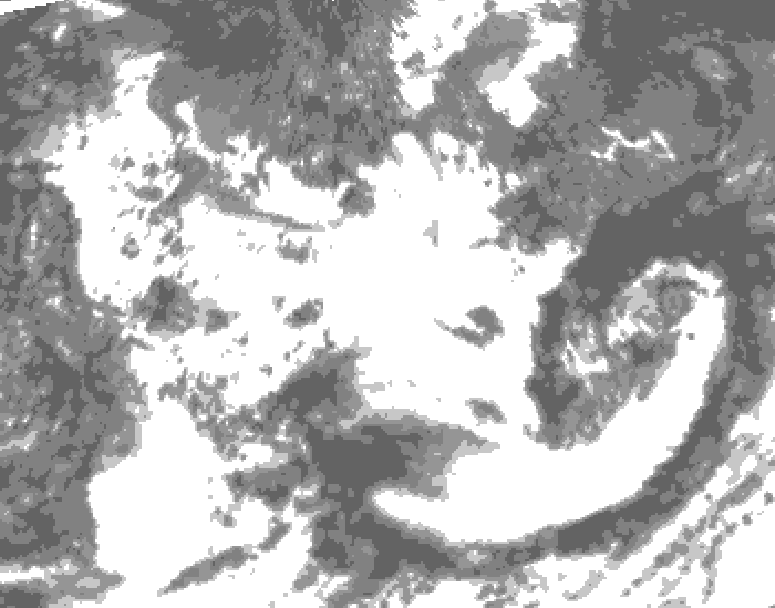 GDPS total cloud 198 hour forecast chart for Canada based on 2026/08/07 1200Z data