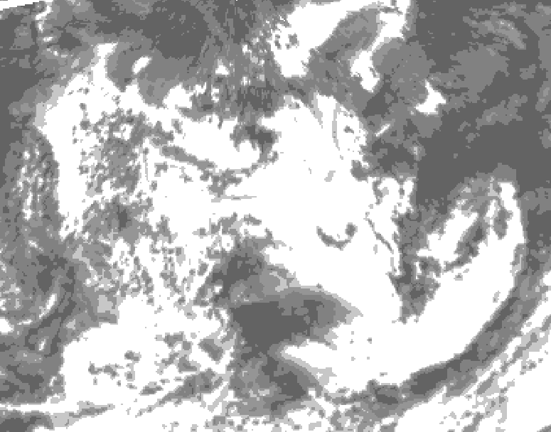 GDPS total cloud 204 hour forecast chart for Canada based on 2026/08/07 1200Z data