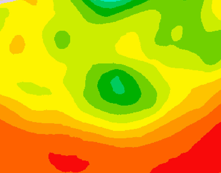 GDPS 500 millibar geopotential height 048 hour forecast chart for Canada based on 2026/08/08 0000Z data