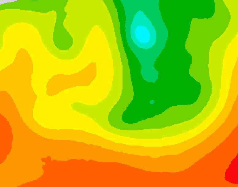GDPS 500 millibar geopotential height 120 hour forecast chart for Canada based on 2026/08/08 0000Z data