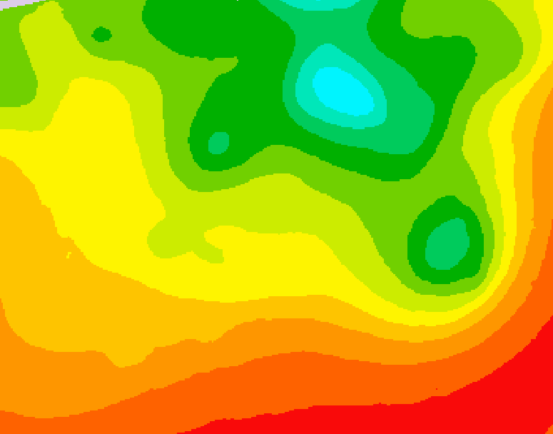 GDPS 500 millibar geopotential height 180 hour forecast chart for Canada based on 2026/08/08 0000Z data