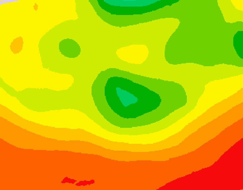 GDPS 500 millibar geopotential height 048 hour forecast chart for Canada based on 2026/08/08 1200Z data