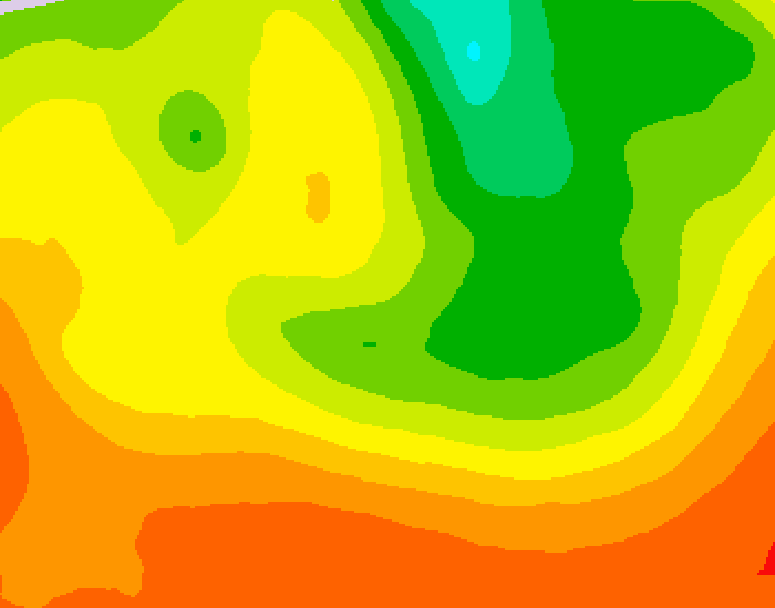 GDPS 500 millibar geopotential height 096 hour forecast chart for Canada based on 2026/08/08 1200Z data