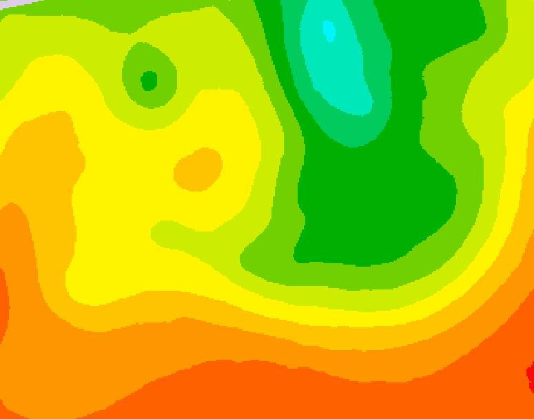GDPS 500 millibar geopotential height 114 hour forecast chart for Canada based on 2026/08/08 1200Z data