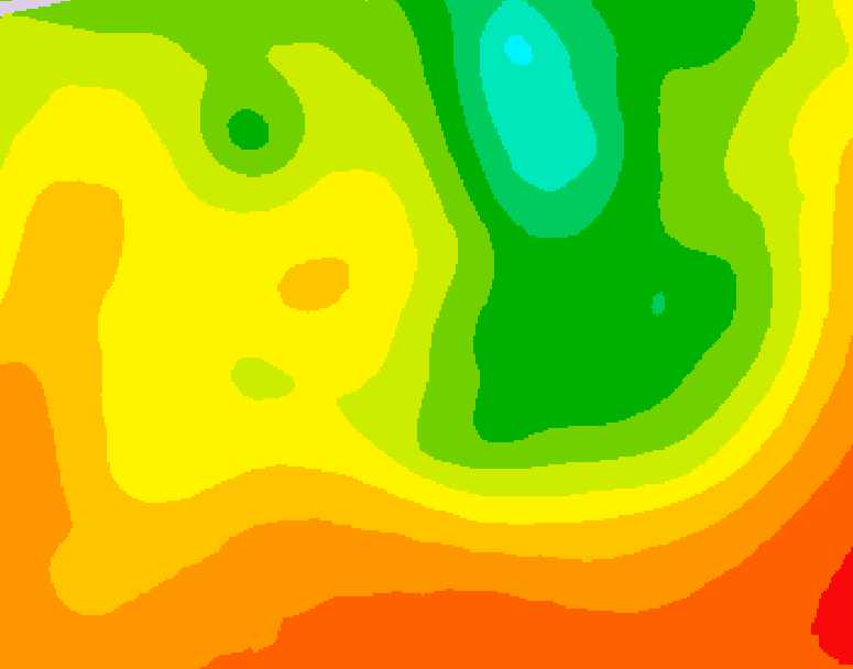 GDPS 500 millibar geopotential height 120 hour forecast chart for Canada based on 2026/08/08 1200Z data