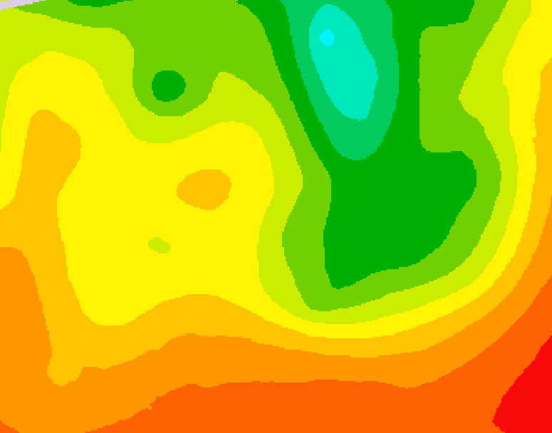 GDPS 500 millibar geopotential height 126 hour forecast chart for Canada based on 2026/08/08 1200Z data