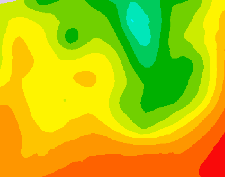 GDPS 500 millibar geopotential height 132 hour forecast chart for Canada based on 2026/08/08 1200Z data