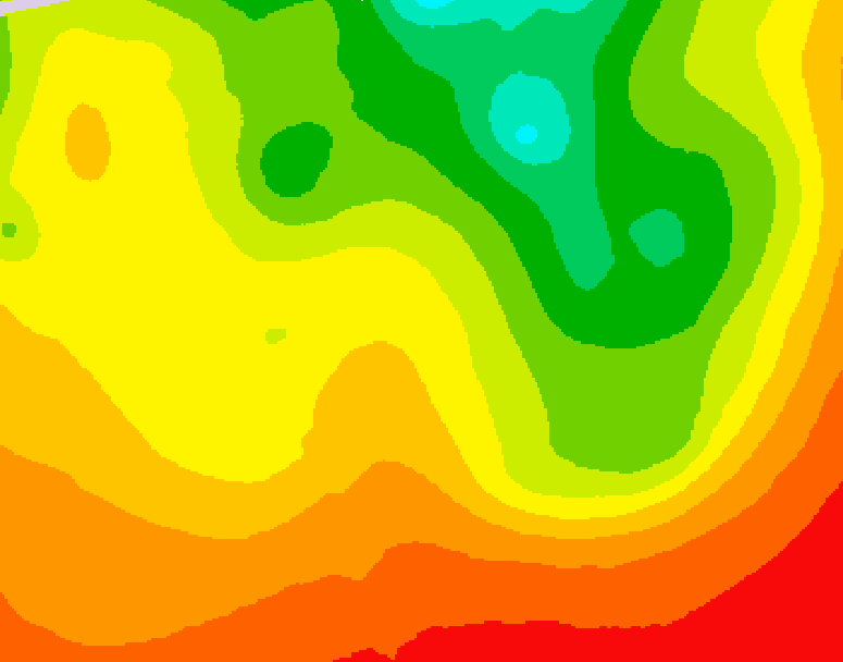 GDPS 500 millibar geopotential height 150 hour forecast chart for Canada based on 2026/08/08 1200Z data