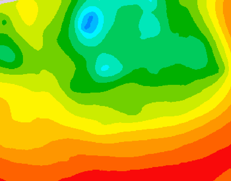 GDPS 500 millibar geopotential height 222 hour forecast chart for Canada based on 2026/08/08 1200Z data