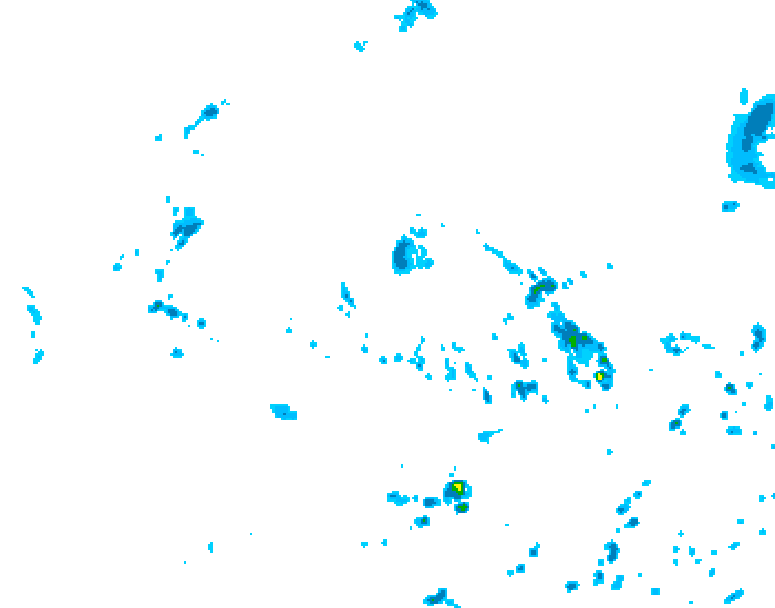 GDPS precipitation 030 hour forecast chart for Canada based on 2026/08/08 1200Z data