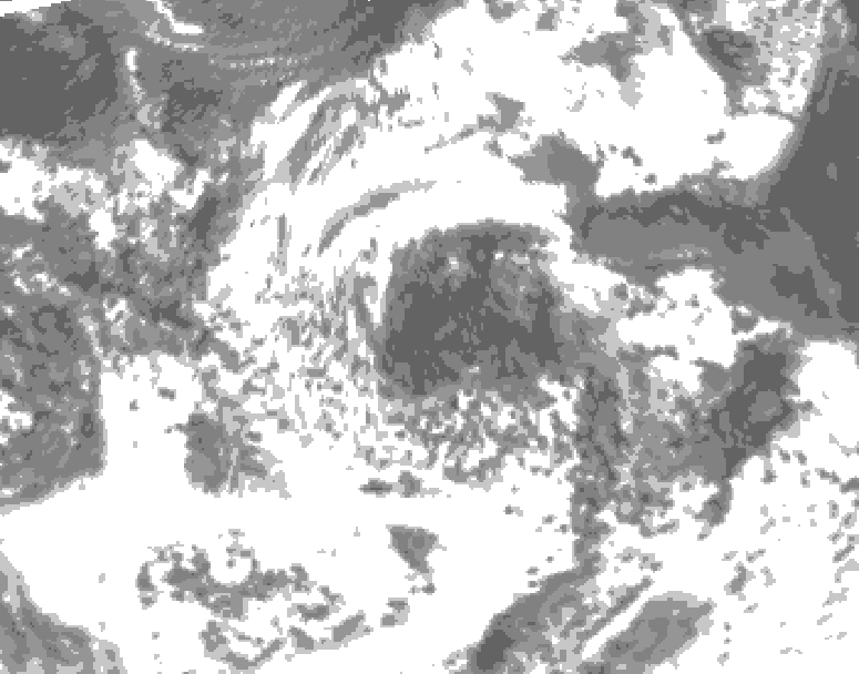 GDPS total cloud 024 hour forecast chart for Canada based on 2026/08/08 0000Z data