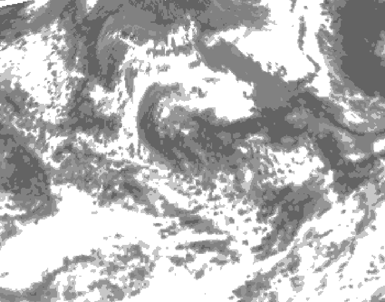 GDPS total cloud 072 hour forecast chart for Canada based on 2026/08/08 0000Z data