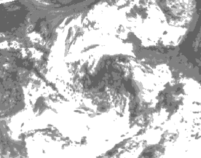 GDPS total cloud 006 hour forecast chart for Canada based on 2026/08/08 1200Z data