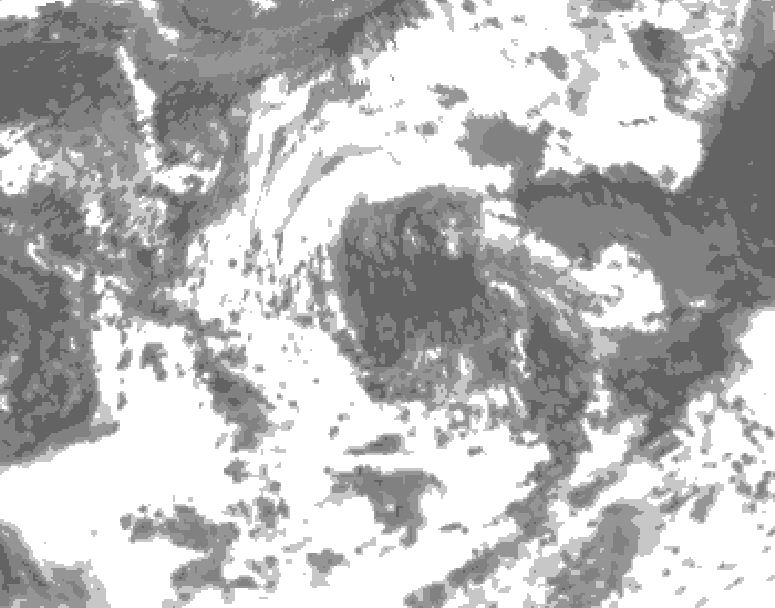 GDPS total cloud 018 hour forecast chart for Canada based on 2026/08/08 1200Z data