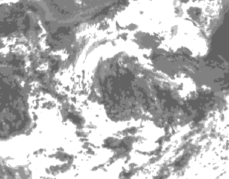 GDPS total cloud 024 hour forecast chart for Canada based on 2026/08/08 1200Z data